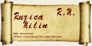 Ružica Milin vizit kartica